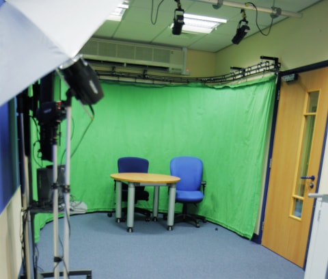 TV Studio and Green Screen